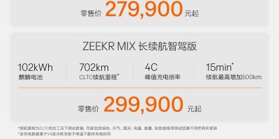 从未来开进现实的智能汽车，极氪MIX上市售价27.99万元起
