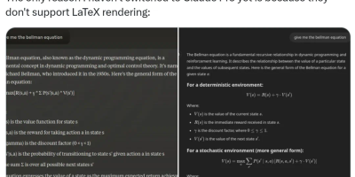 终于，Claude上线LaTeX公式渲染功能，评论区网友沸腾了