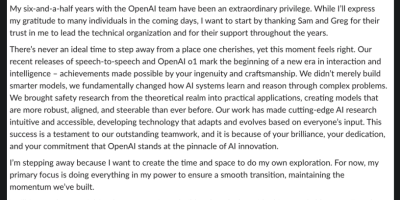 突发！OpenAI CTO Mira Murati离职，高层动荡继续