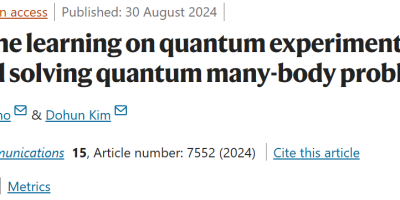 Nature子刊，基于量子实验数据进行机器学习，用于解决量子多体问题