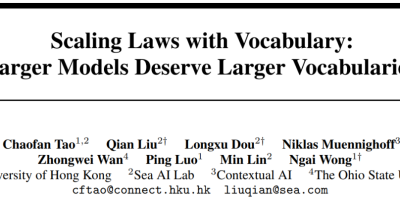 NeurIPS 2024 | 大模型的词表大小，同样适用于Scaling Law