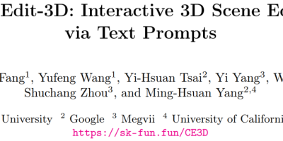 ECCV 2024 | 像ChatGPT一样，聊聊天就能实现三维场景编辑